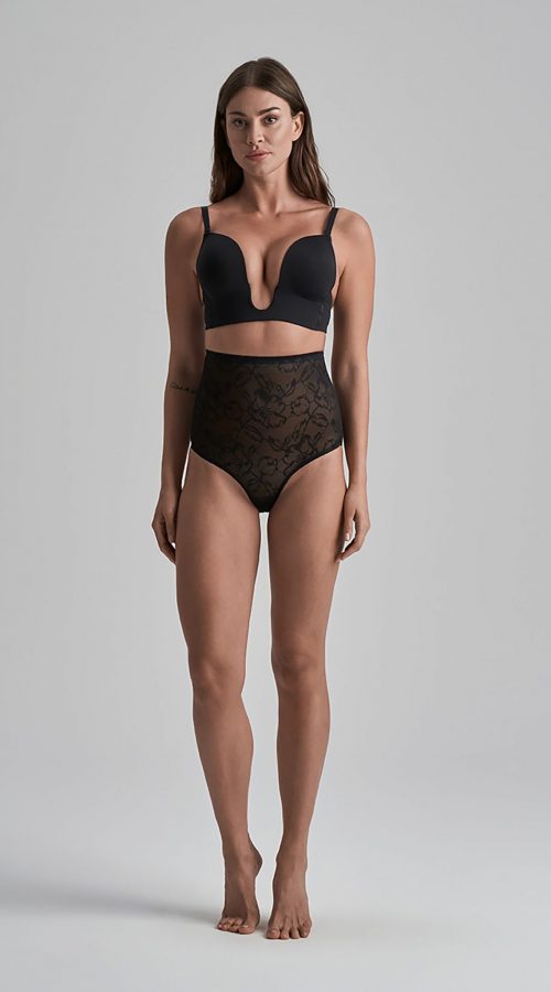 LACY High Waist Shaping Brief (LACHWB) Black 1 - Full body LOW RES